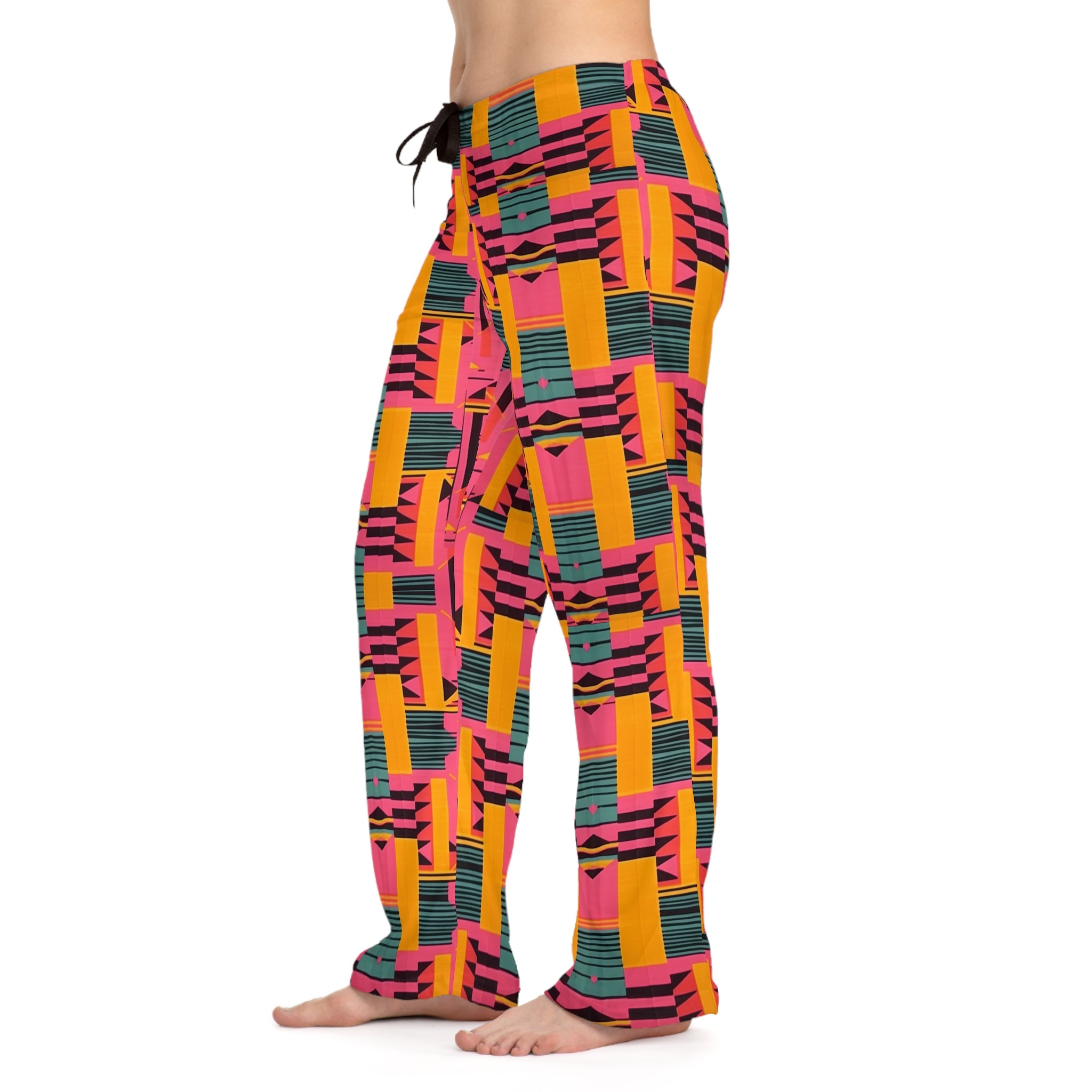 Pink Kente Pajama Pants