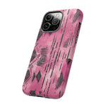 Load image into Gallery viewer, Pink and Black Tribal  phone Case
