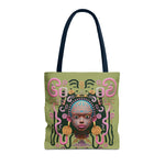 Load image into Gallery viewer, “She Defies” Tote Bag Green
