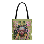 Load image into Gallery viewer, “She Defies” Tote Bag Green
