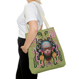 “She Defies” Tote Bag Green