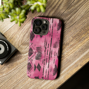 Pink and Black Tribal  phone Case