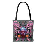 Load image into Gallery viewer, “She Defies” Tote Bag Gray
