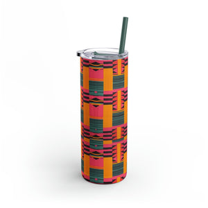 Kente Print Skinny Tumbler, 20oz