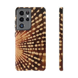 Shibori  Print Phone Case  Brown