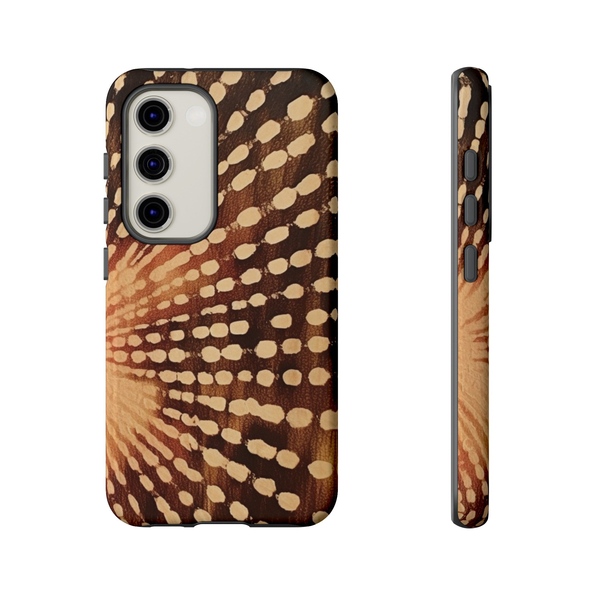 Shibori  Print Phone Case  Brown