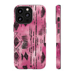 Load image into Gallery viewer, Pink and Black Tribal  phone Case
