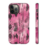 Load image into Gallery viewer, Pink and Black Tribal  phone Case
