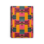 Load image into Gallery viewer, Kente Print Spiral Notebook
