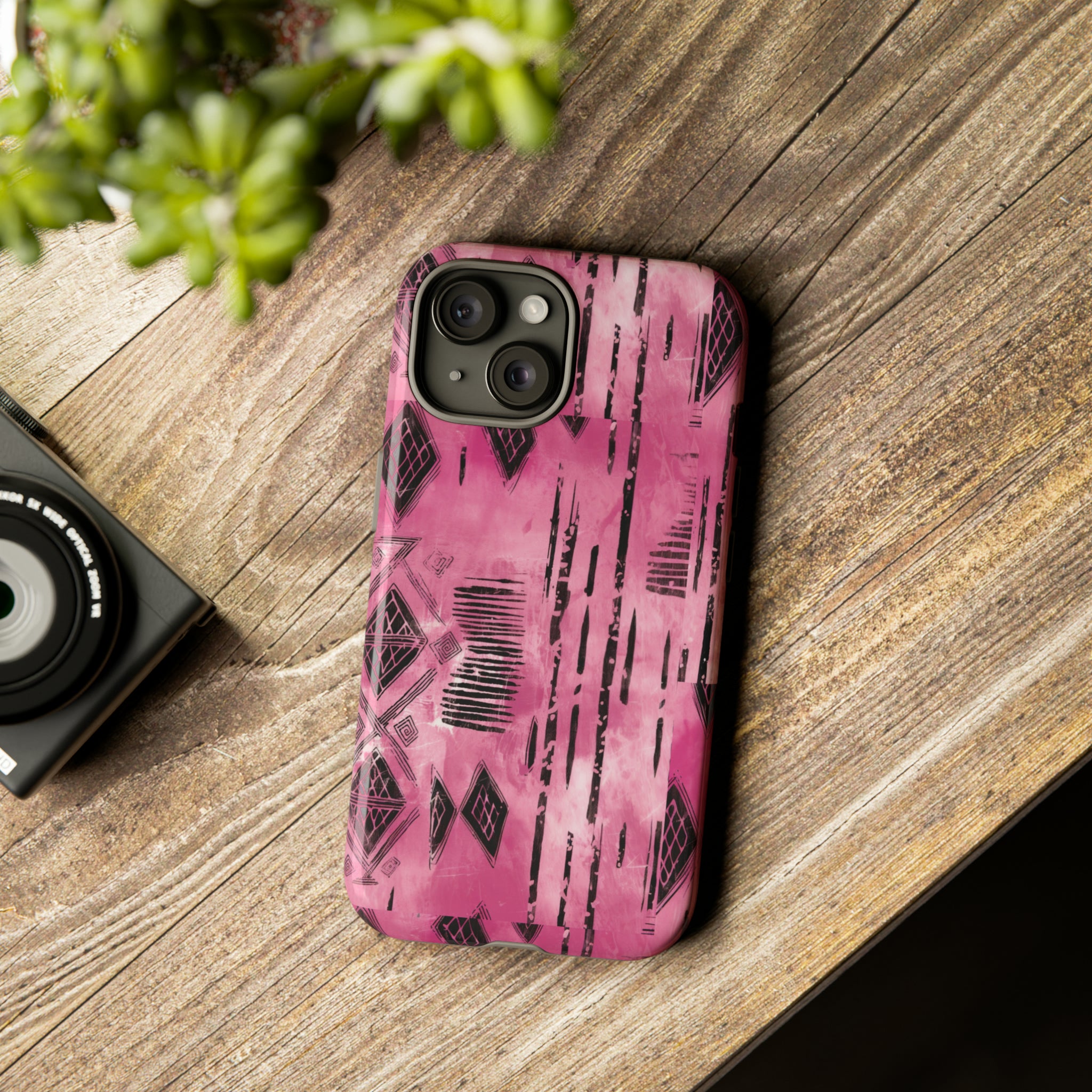 Pink and Black Tribal  phone Case