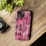 Load image into Gallery viewer, Pink and Black Tribal  phone Case
