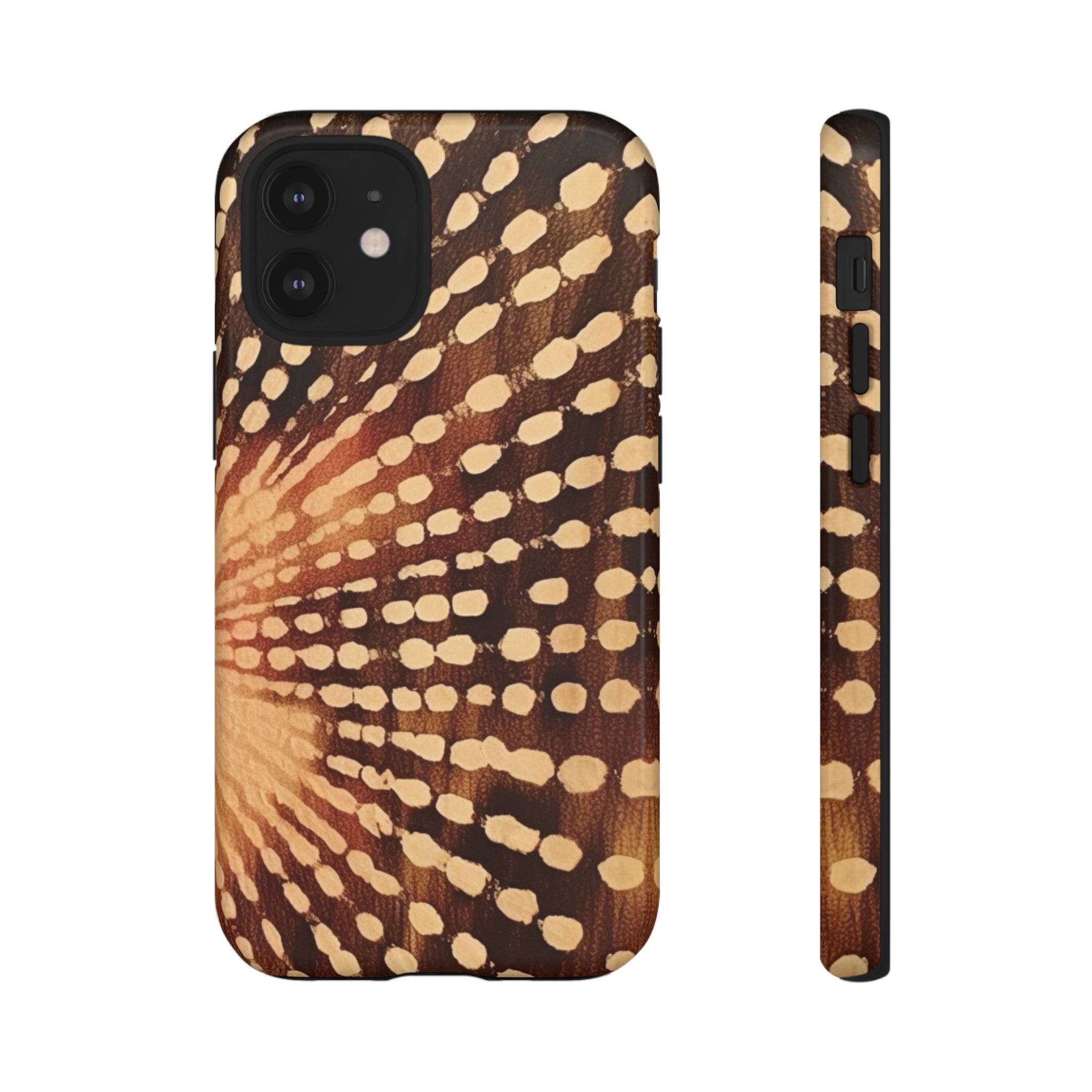 Shibori  Print Phone Case  Brown