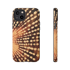 Shibori  Print Phone Case  Brown