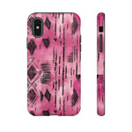 Load image into Gallery viewer, Pink and Black Tribal  phone Case
