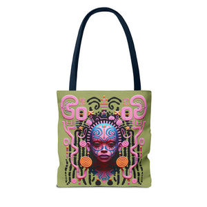 “She Defies” Tote Bag Green