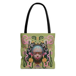 “She Defies” Tote Bag Green