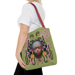 Load image into Gallery viewer, “She Defies” Tote Bag Green
