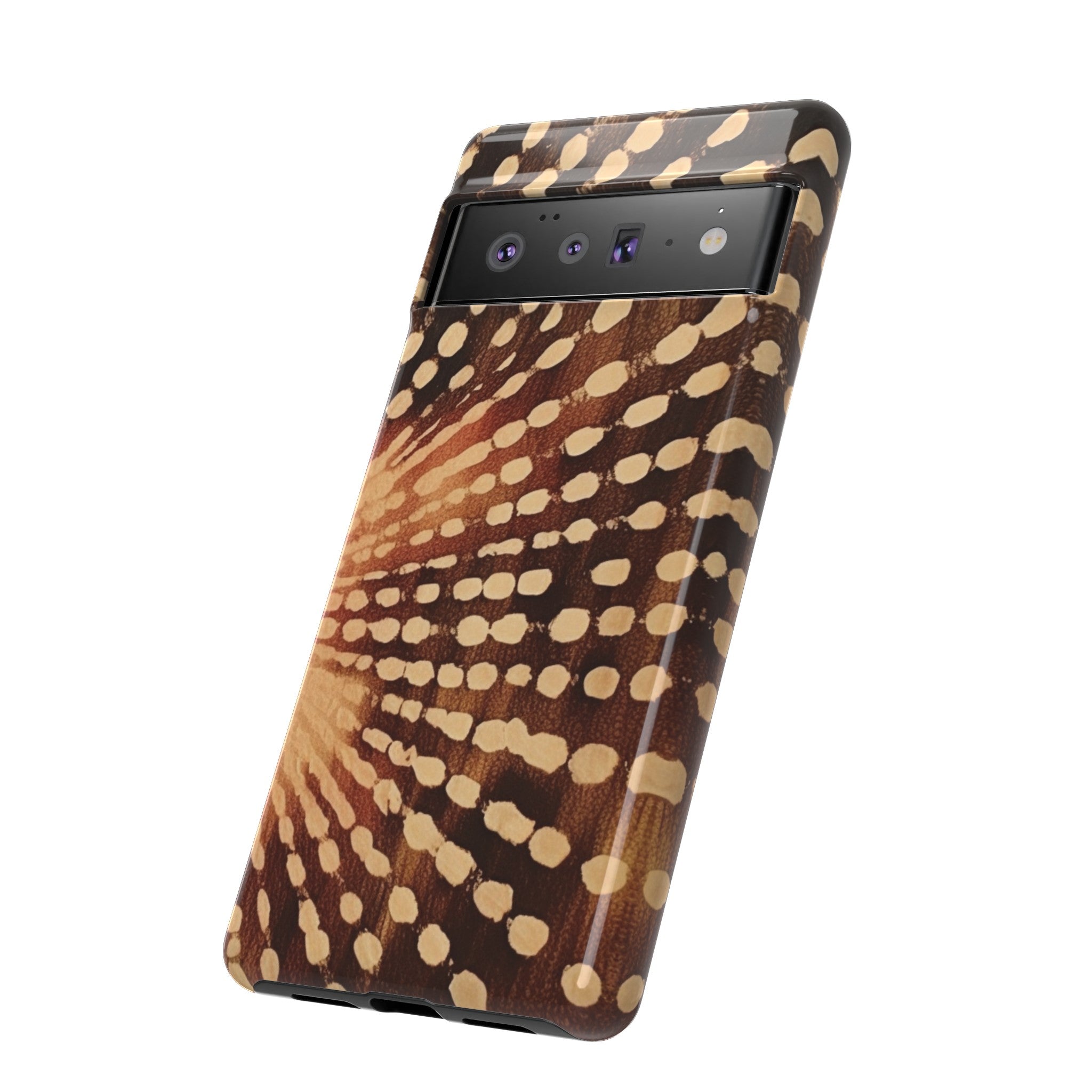 Shibori  Print Phone Case  Brown