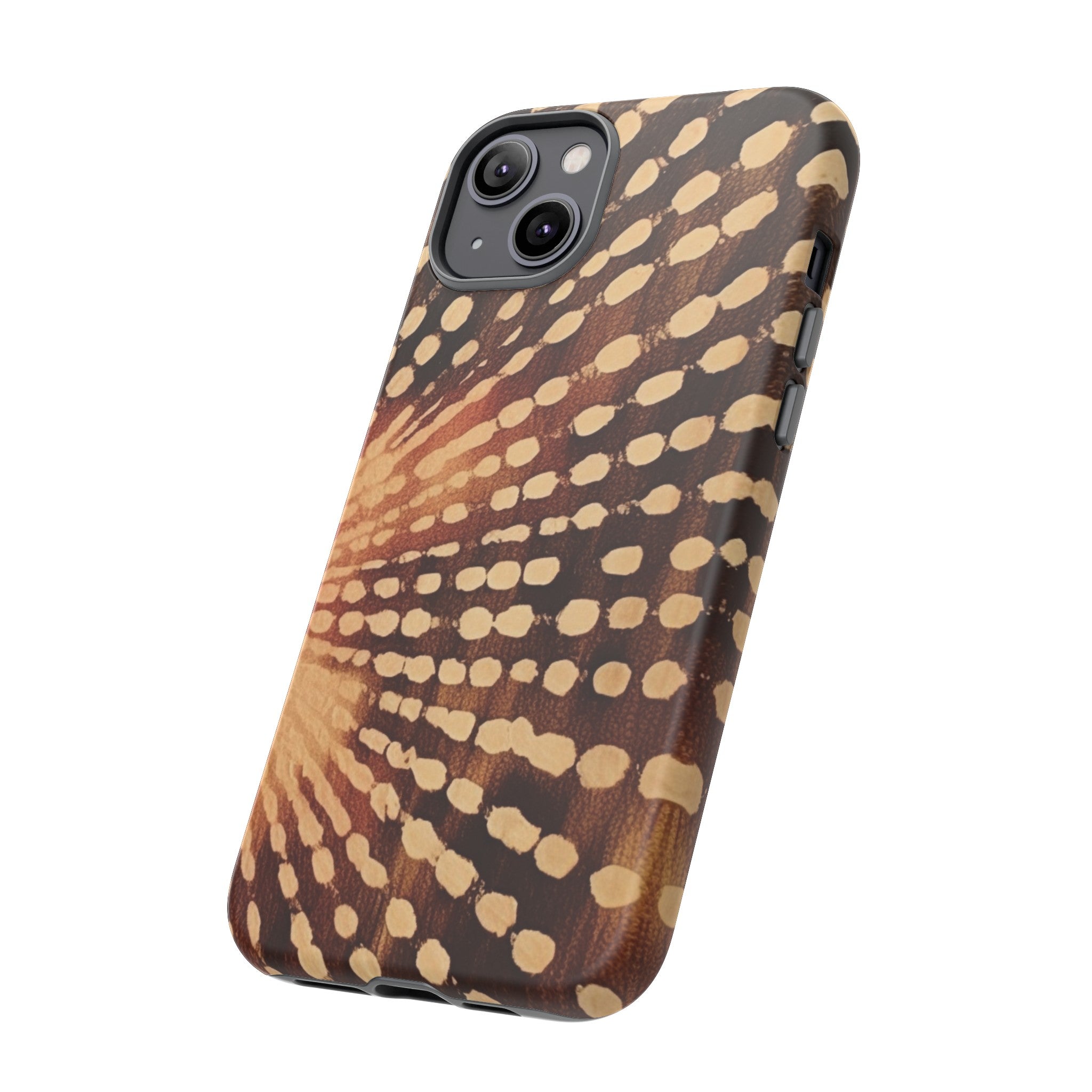 Shibori  Print Phone Case  Brown