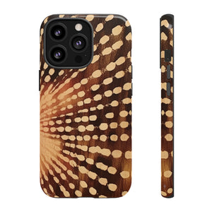 Shibori  Print Phone Case  Brown