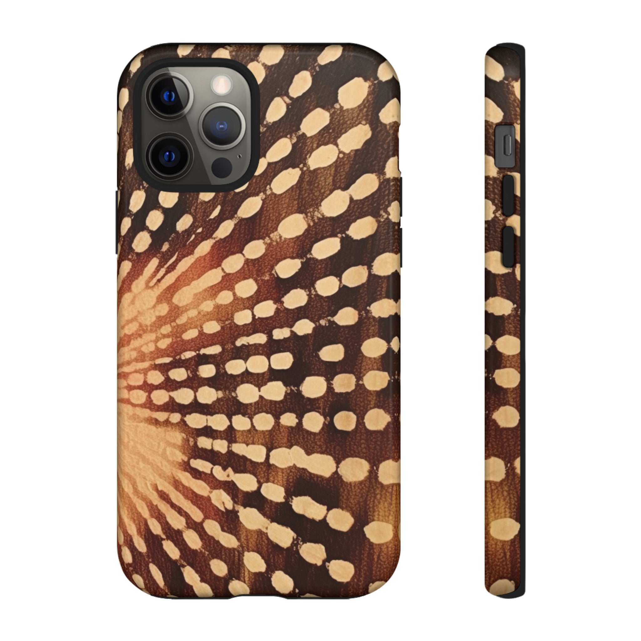 Shibori  Print Phone Case  Brown