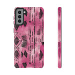 Load image into Gallery viewer, Pink and Black Tribal  phone Case
