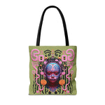 Load image into Gallery viewer, “She Defies” Tote Bag Green
