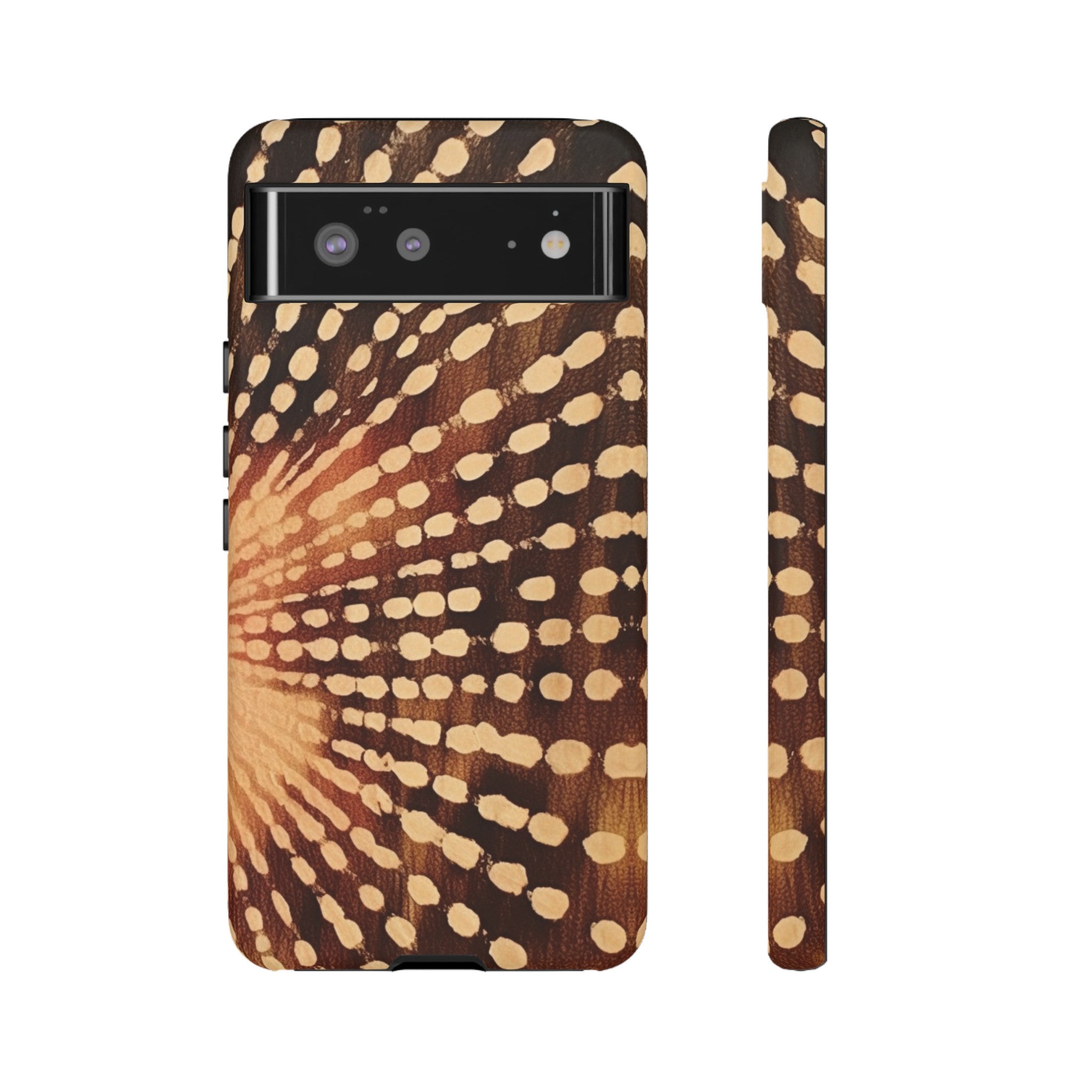 Shibori  Print Phone Case  Brown