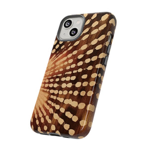 Shibori  Print Phone Case  Brown