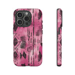 Load image into Gallery viewer, Pink and Black Tribal  phone Case
