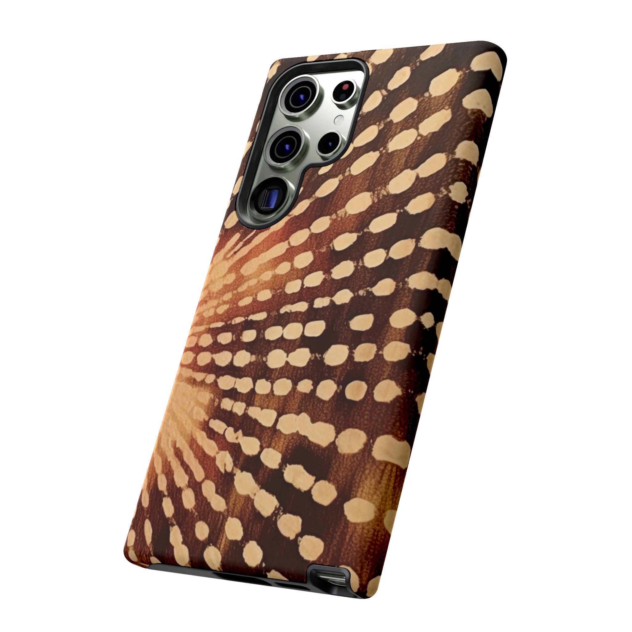 Shibori  Print Phone Case  Brown