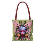 Load image into Gallery viewer, “She Defies” Tote Bag Green
