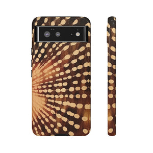 Shibori  Print Phone Case  Brown