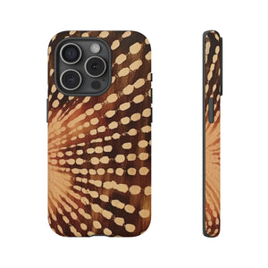 Shibori  Print Phone Case  Brown