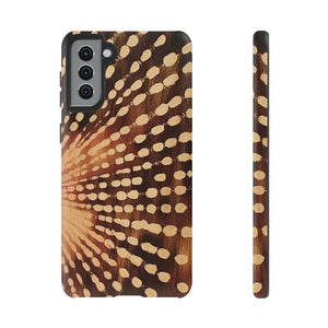 Shibori  Print Phone Case  Brown