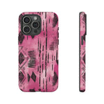 Load image into Gallery viewer, Pink and Black Tribal  phone Case
