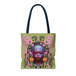 Load image into Gallery viewer, “She Defies” Tote Bag Green
