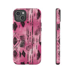 Load image into Gallery viewer, Pink and Black Tribal  phone Case
