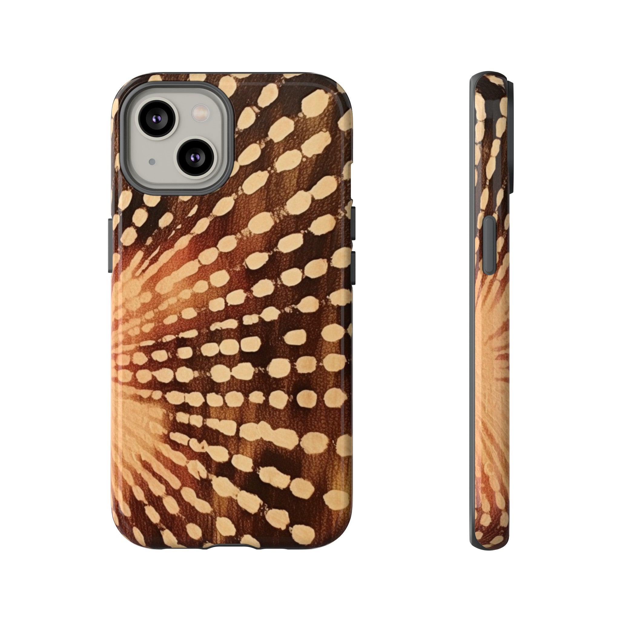 Shibori  Print Phone Case  Brown