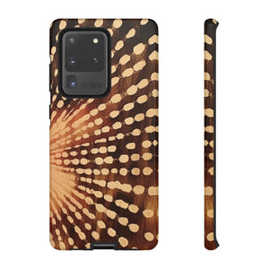 Shibori  Print Phone Case  Brown