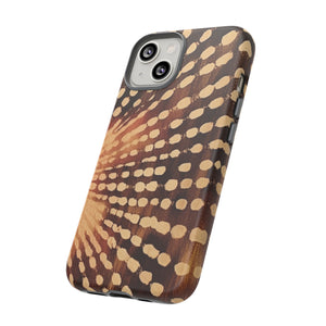 Shibori  Print Phone Case  Brown