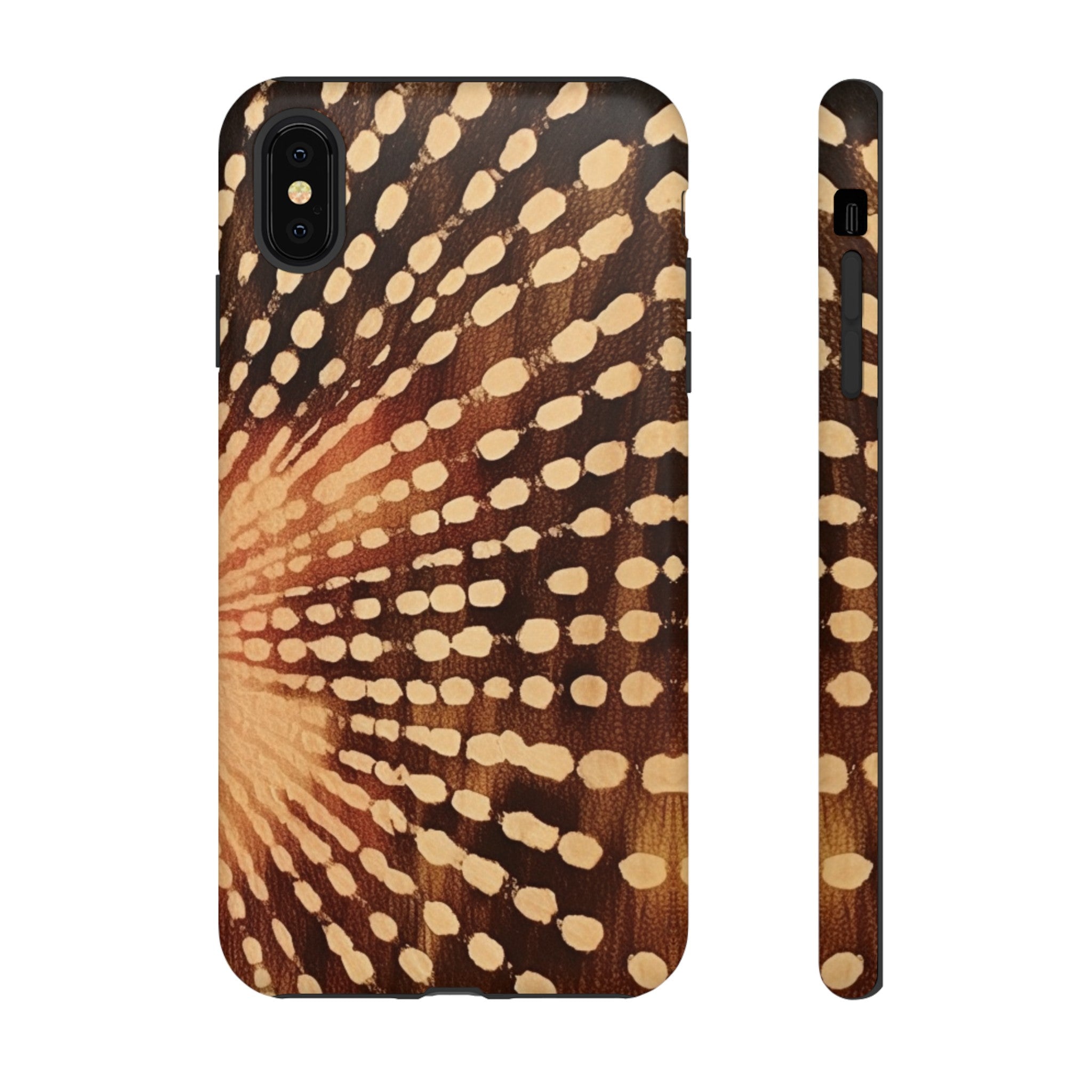 Shibori  Print Phone Case  Brown