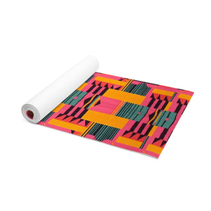 Pink Kente Print Foam Yoga Mat