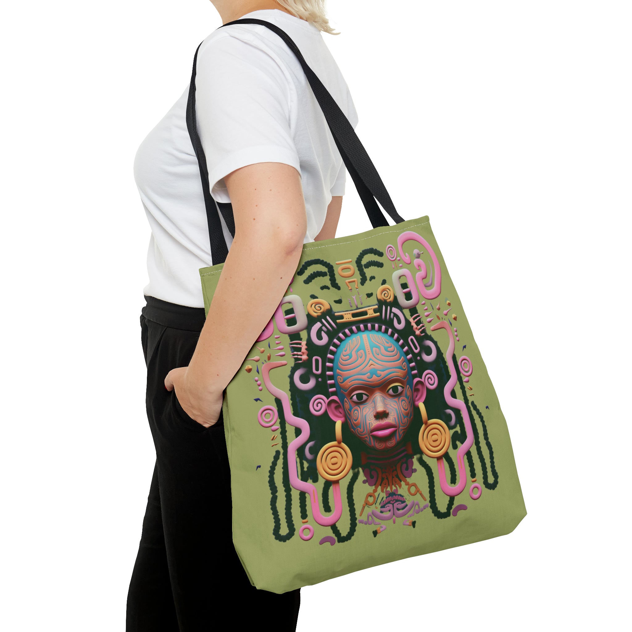 “She Defies” Tote Bag Green