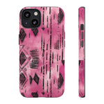 Load image into Gallery viewer, Pink and Black Tribal  phone Case
