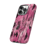 Load image into Gallery viewer, Pink and Black Tribal  phone Case
