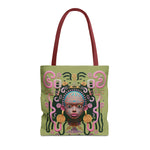Load image into Gallery viewer, “She Defies” Tote Bag Green
