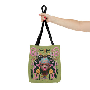 “She Defies” Tote Bag Green