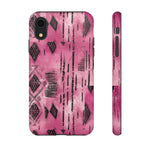 Load image into Gallery viewer, Pink and Black Tribal  phone Case
