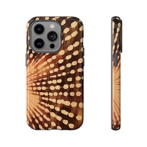 Shibori  Print Phone Case  Brown